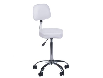 Kozmetická stolička s operadlom BH-7268 Biela