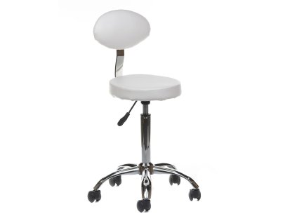 Kozmetický taburet s opierkou BH-7289 Biely