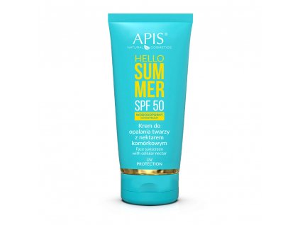 37421 apis hello summer spf 50 opalovaci krem na oblicej s bunecnym nektarem 50 ml