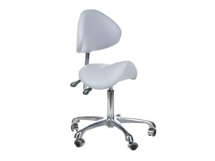 Kozmetická taburetka s operadlom BY-3004, šedá