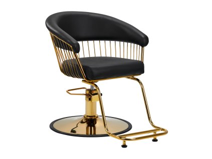 Kadernícke kreslo Hair System Lille gold black