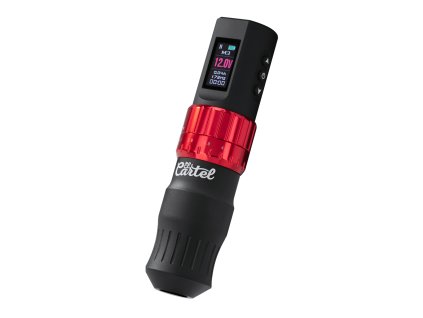 EL CARTEL Bezdrôtový strojček na tetovanie čierny/červený