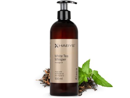 Masážny olej, White Tea Whisper, HABYS 500 ml