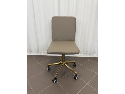 Kozmetické křeslo ELEMENT, hnědé eko-kůže