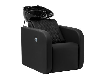 Kadernícky umývací box s manuálne nastaviteľnou podnožkou Simply Wash Basic - čierna