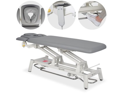 Elektrické terapeutické lehátko Aurelia Line – sivé
