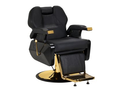 Barber holičské kreslo Monarch - zlato, čierne