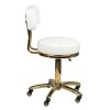 Kozmetický taburet GOLD AM-961 - biely