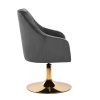 4Rico otočné kozmetické kreslo QS-BL14G, sivý zamat