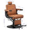 56942 29 kadernicke barber kreslo vision svetle hnede s cernym ramem