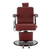 63422 3 gabbiano fotel barberski visionerio czerwony chrom rama