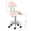 64316 7 kosmeticky taburet veloria saddle ruzovy