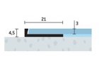 Ukončovací profil ohýbateľný 21x4,5 mm, hrúbka 3 mm