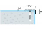 Schodová hrana vŕtaná 24,5x10 mm