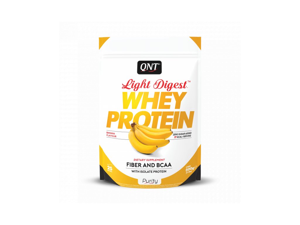 QNT -  LIGHT DIGEST Whey Protein  s příchutí Banán - 500 g
