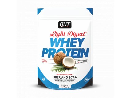QNT - LIGHT DIGEST Whey Protein s příchutí Kokos - 500 g