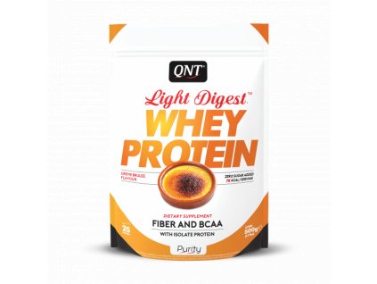 QNT - LIGHT DIGEST Whey Protein s příchutí Crème brûlée - 500 g