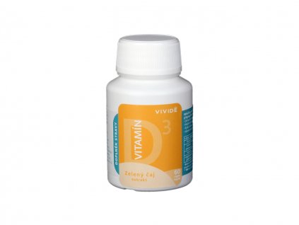 VIVIDĒ - Vitamín D3 se zeleným čajem - 60 vegan kapslí