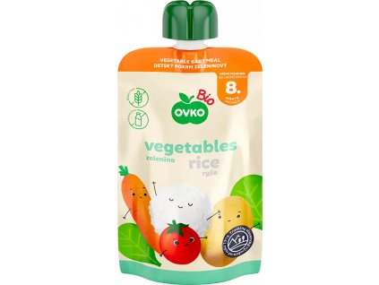 Ovko - Dětský pokrm Bio kapsička zeleninová směs s rýží - 90g