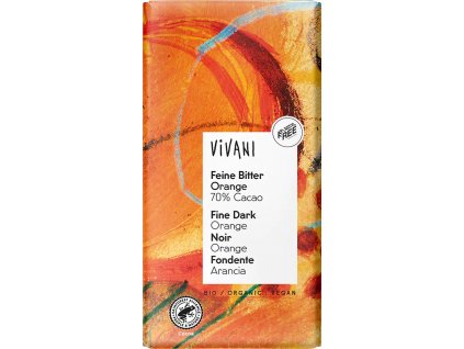 Vivani - Bio hořká čokoláda pomerančová - 100g