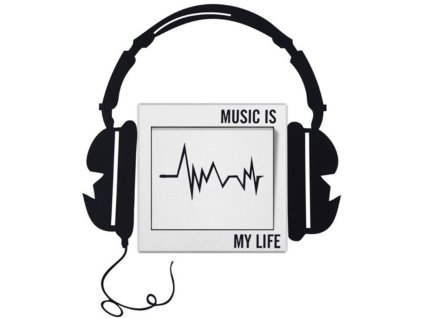 Samolepka na vypínač MUSIC IS MY LIFE