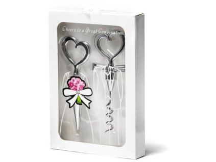 Zamilovaný set na víno (Barva Bílá)