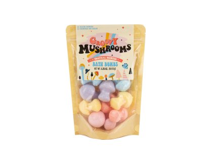 Groovy mushroom bath bomb packaging v1