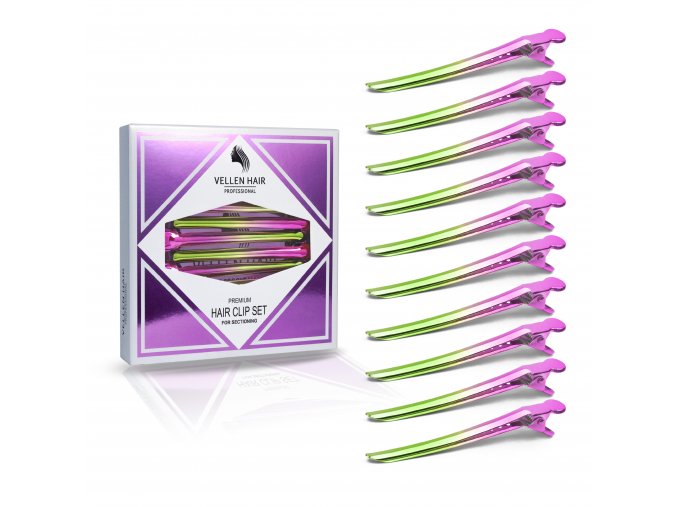 Ombre Pink Green Clips 0