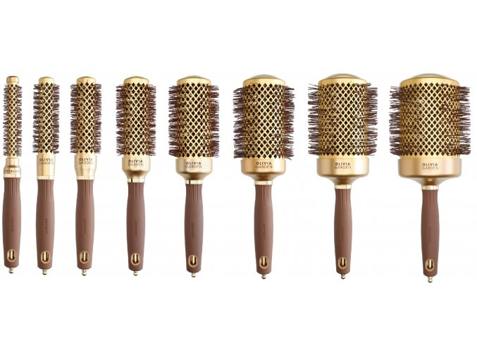 Kartáč Olivia Garden Expert SHINE Wavy Gold & Brown