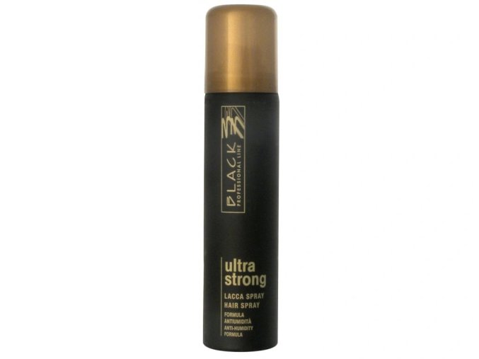 11665 black ultra strong lak 75 ml lak na vlasy