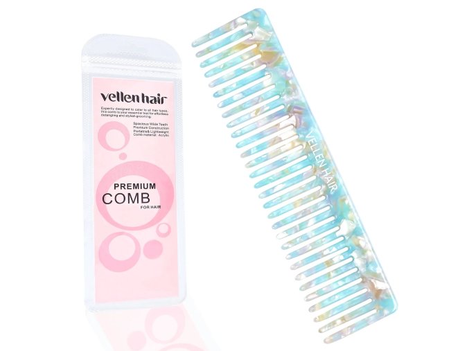 VELLEN HAIR CELLULOSE ACETATE WIDE-TOOTH COMB - Velkoobchod Mařík