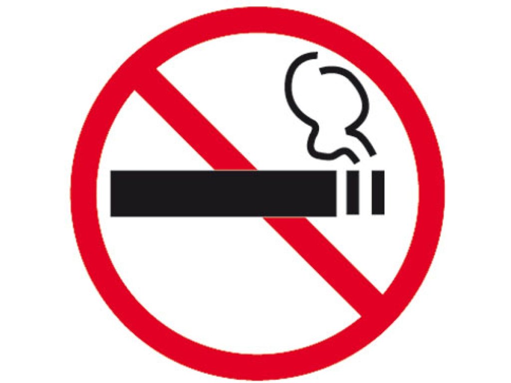 Apli, informační značka, zákaz kouření