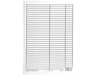 Podložka do sešitů A4 papírová - linka / linka