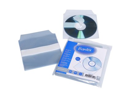 Bantex, 25 x obal na CD, samolepicí, vklad do časopisů