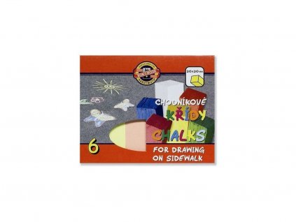 Koh-i-noor, chodníková křída barevná 6 ks sada