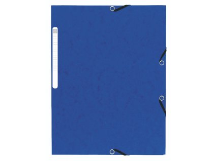 Exacompta spisové desky s gumičkou a štítkem, A4 maxi, prešpán (Barva modrá)