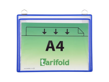Tarifold, velkokapacitní kapsy se dvěma očky A4 na šířku (Barva modrá)