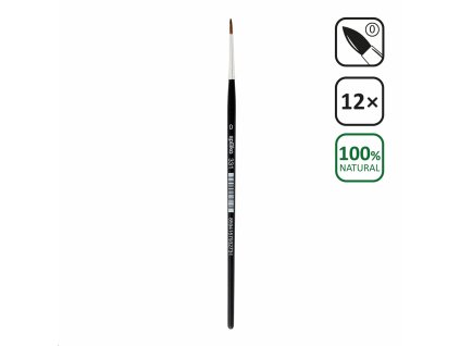 12 x Spoko, kulatý štětec (Velikost č. 0)