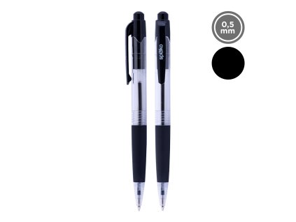 Spoko, kuličkové pero průhledné (Barva černá)