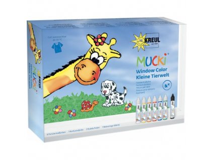 Sada Barva na sklo MUCKI WINDOW COLOR 29 ml Svět zvířátek
