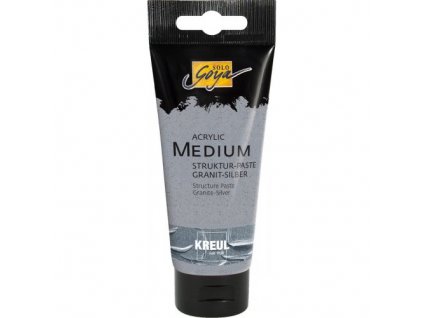 Strukturovací pasta SOLO GOYA 100 ml granitová stříbrná