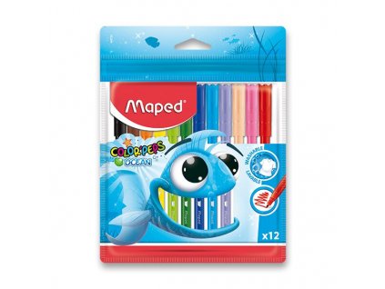 Dětské fixy Maped Color'Peps Ocean, 12 barev