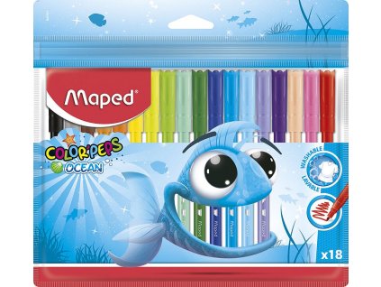 Dětské fixy Maped Color'Peps Ocean, 18 barev
