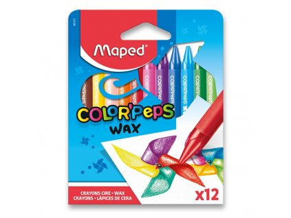 Voskovky Maped Color'Peps Wax, trojhranné, 12 barev