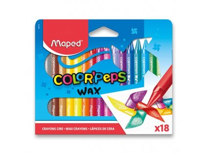 Voskovky Maped Color'Peps Wax, trojhranné, 18 barev