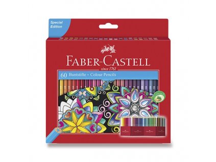 Pastelky Faber-Castell, klasické, šestihranné, 60 barev
