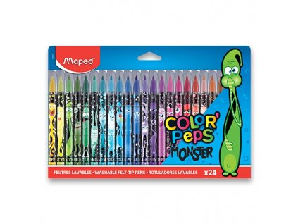 Dětské fixy Maped Color'Peps Monster, 24 barev