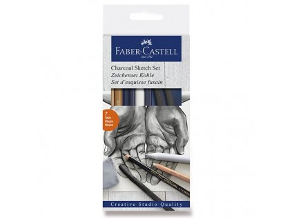 Umělecká sada Faber-Castell Goldfaber Charcoal Sketch sada 7 kusů