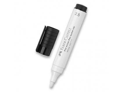 Popisovač Faber-Castell Pitt Artist Pen Bullet Nib bílý