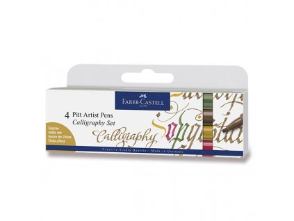 Popisovač Faber-Castell Pitt Artist Pen Calligraphy 4 kusy